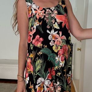 PacSun Black Floral Mini Dress